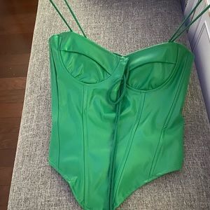 Sexy green corset
